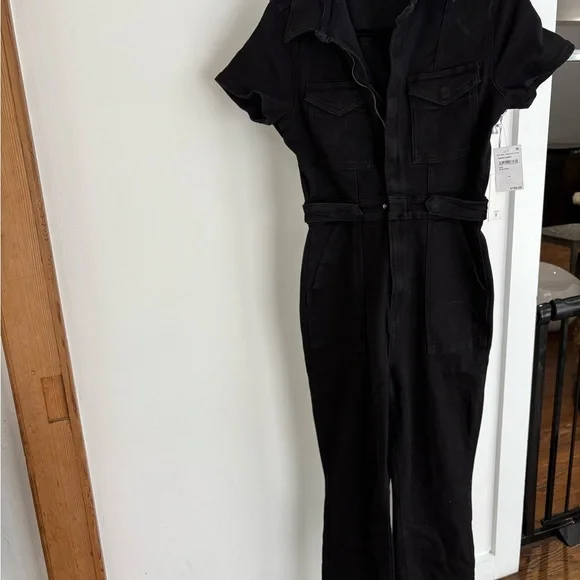 Good American Black Short Sleeve Jumpsuit Size Medium NWT - Picture 4 of 10